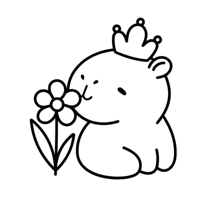 100+ tranh tô màu capybara cute, chibi dễ thương nét đẹp cho bé