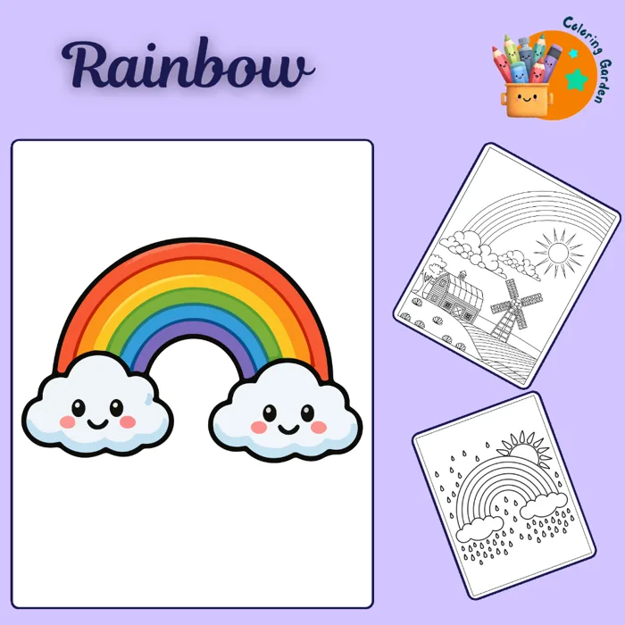 Set 50/25 tờ tranh tô màu, tranh tập tô cho bé hình cầu vồng Rainbow giấy  A4, A5 T0680RB | Shopee Việt Nam
