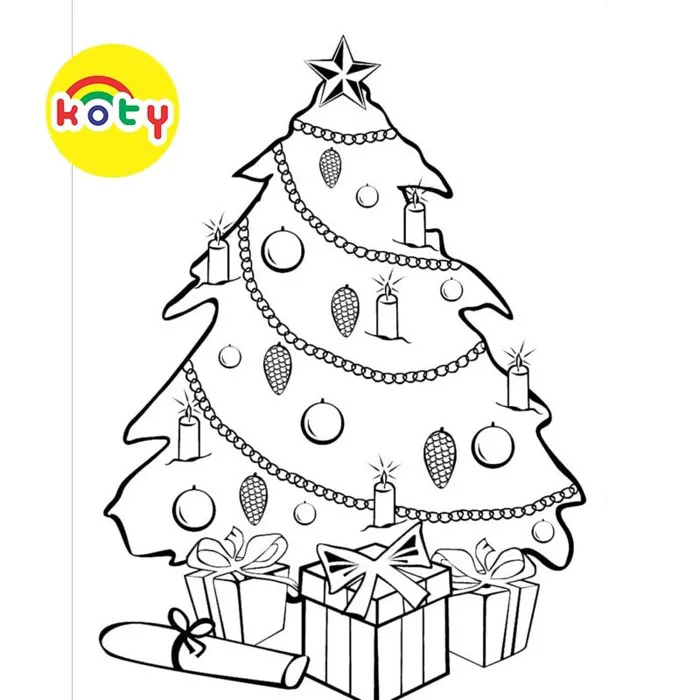 Cây thông Giáng Sinh Noel - Set 50 Tờ Tranh Tô Màu A4 A5 Dành Cho Màu Sáp,  Màu Chì - TM2022 | Shopee Việt Nam