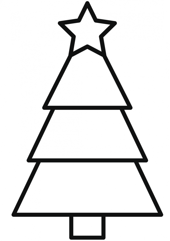 Tô Màu Cây Thông Noel - Tranh Tô Màu Cho Bé