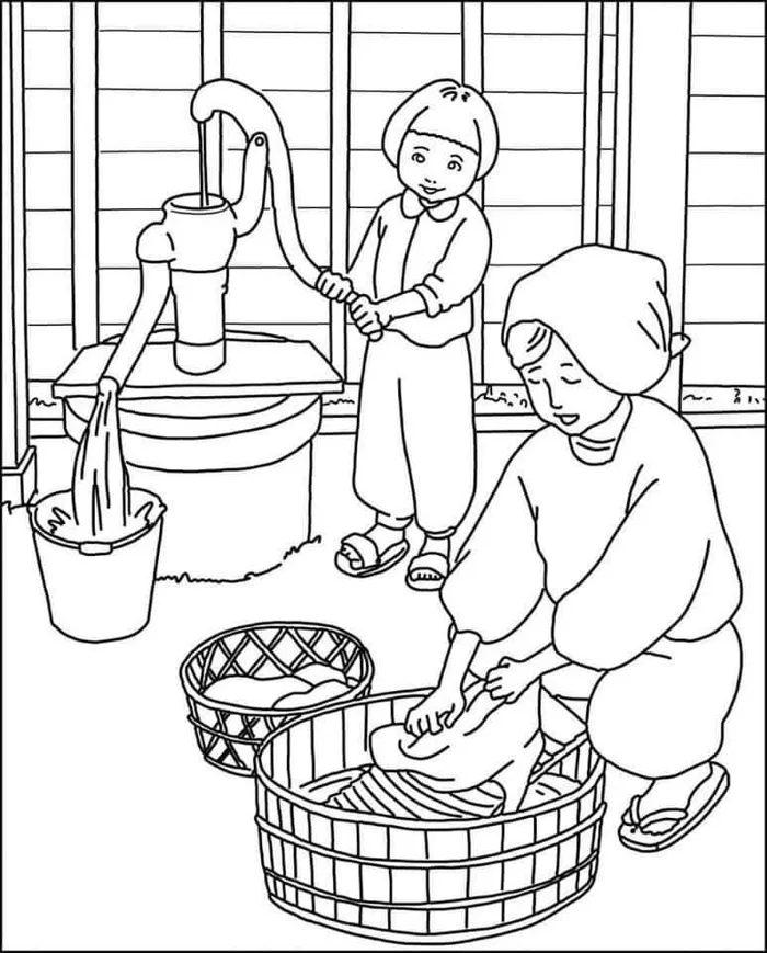 Những bức tranh tô màu bé phụ giúp gia đình. Bố mẹ lưu lại và hướng dẫn con tô  màu sáng tạo nhé