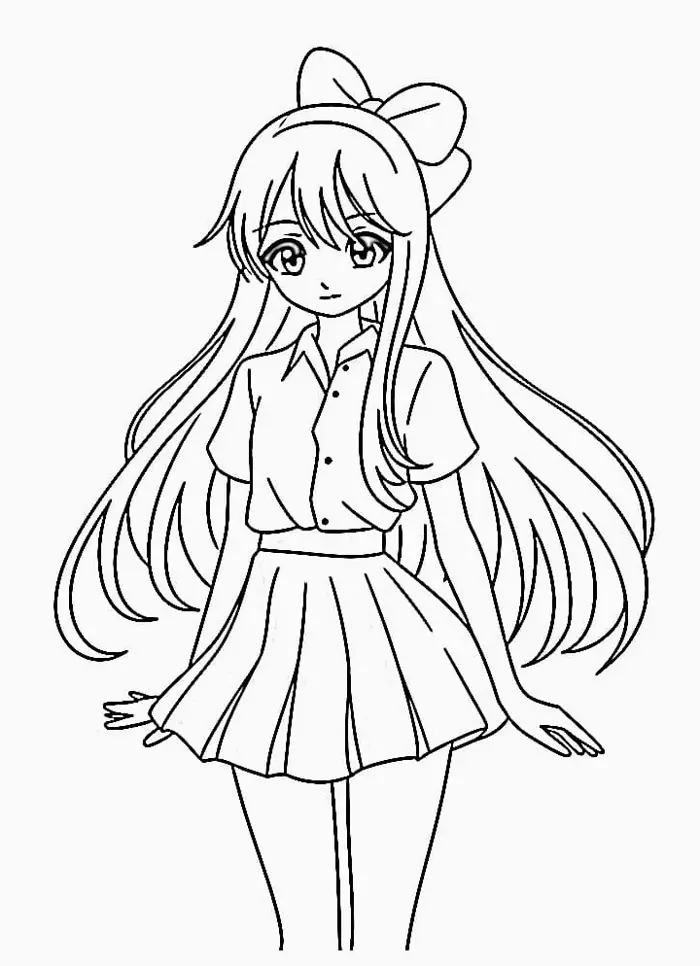 Bộ sưu tập tranh tô màu công chúa anime chibi đẹp và dễ thương cho bé