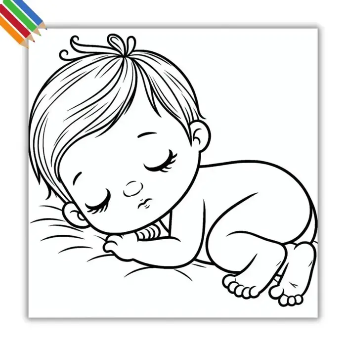 101+ tranh tô màu em bé dễ thương giúp trẻ phát triển