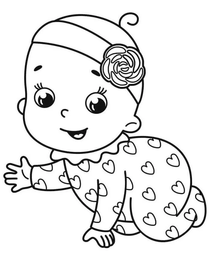 Tô màu Em Bé Gái - Trang Tô Màu Cho Bé