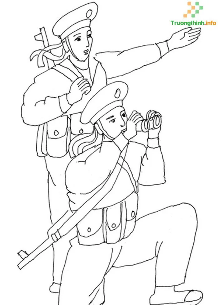 TRANH TÔ MÀU CHÚ BỘ ĐỘI