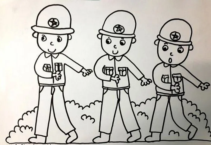 Bộ tranh tô màu chú bộ đội đẹp, ý nghĩa dành cho bé thỏa sức sáng tạo