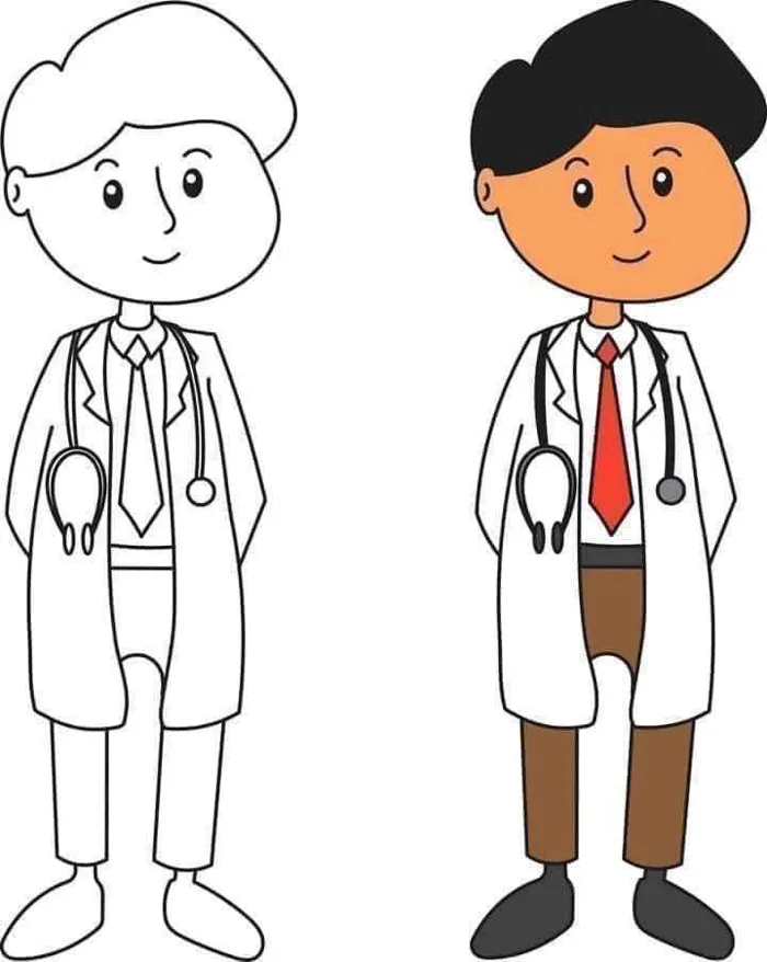 MỘT SỐ TRANH CHO BÉ TÔ MÀU CHỦ ĐỀ NGHỀ NGHIỆP.
