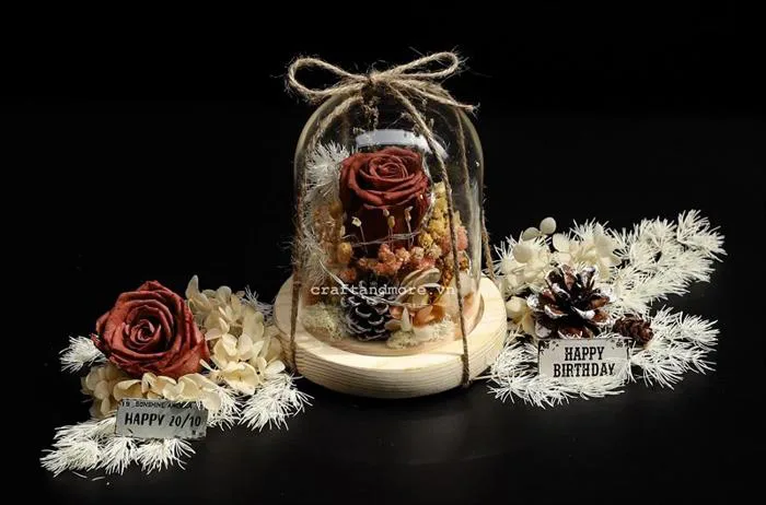 Bình hoa khô trang trí để bàn quà tặng handmade cá nhân hóa! Craft & More  Vietnam