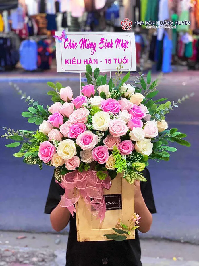 Chậu hoa sáp để bàn GHS-18 - Hoa Sáp Hoàng Huyền