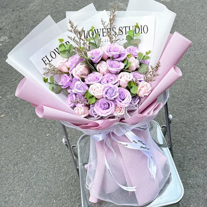 Thật 100% 🌺 Bó Hoa Hồng Sáp Dáng Dài Tặng Kèm Túi Thiệp - tặng tốt nghiệp, sinh  nhật, kỉ niệm | Shopee Việt Nam