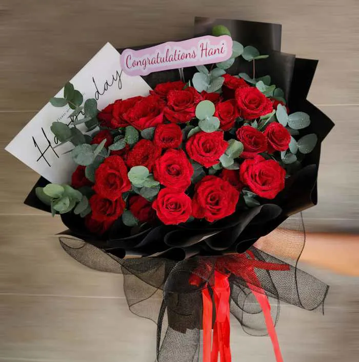 bó hoa hồng đỏ sinh nhật