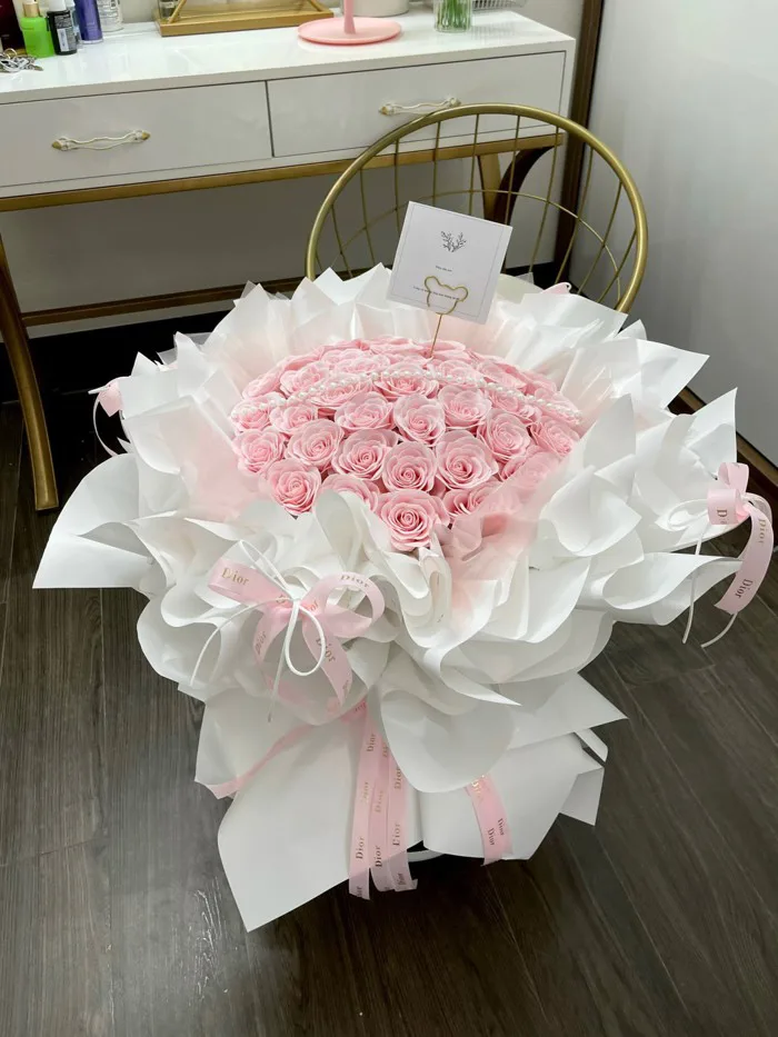 Bó hoa tròn công chua cao cap hoa hồng ecuado - Tina Flowers - Thế Giới Hoa  Hồng Sáp