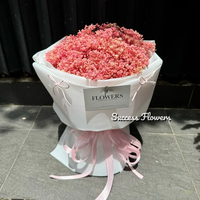 BÓ HOA BABY KHÔ DÁNG TRÒN - QUÀ TẶNG SINH NHẬT, TỐT NGHIỆP, TRƯỞNG THÀNH VÀ  CÁC DỊP LỄ