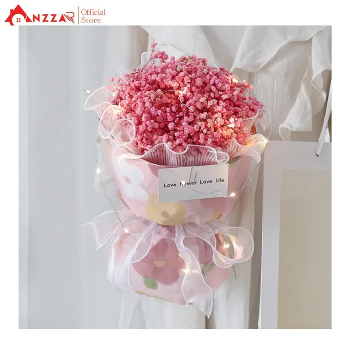 Bó hoa baby khô phong cách Hàn Quốc màu hồng làm quà tặng bạn gái, tặng mẹ,  đồng nghiệp dịp sinh nhật, 8/3, 20/10 (tặng túi) BHK-01 - Anzzar Home ...