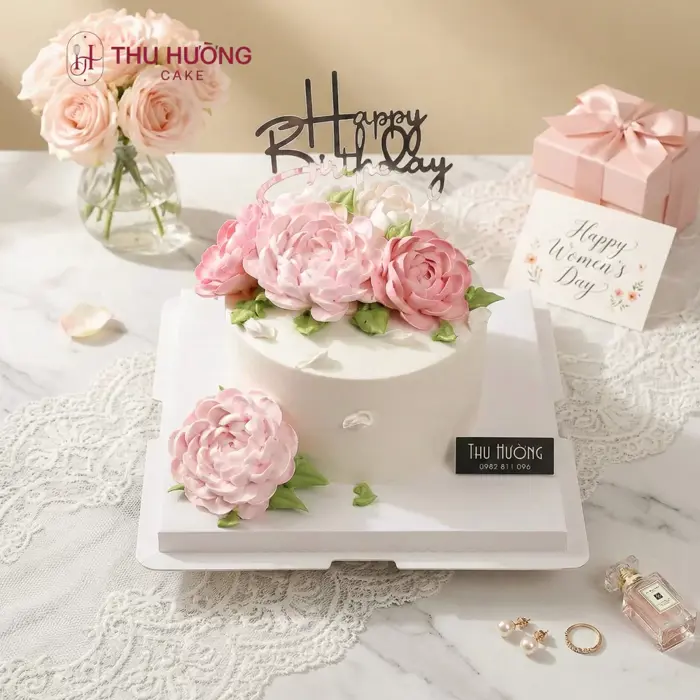 Bánh kem hoa cẩm tú cầu