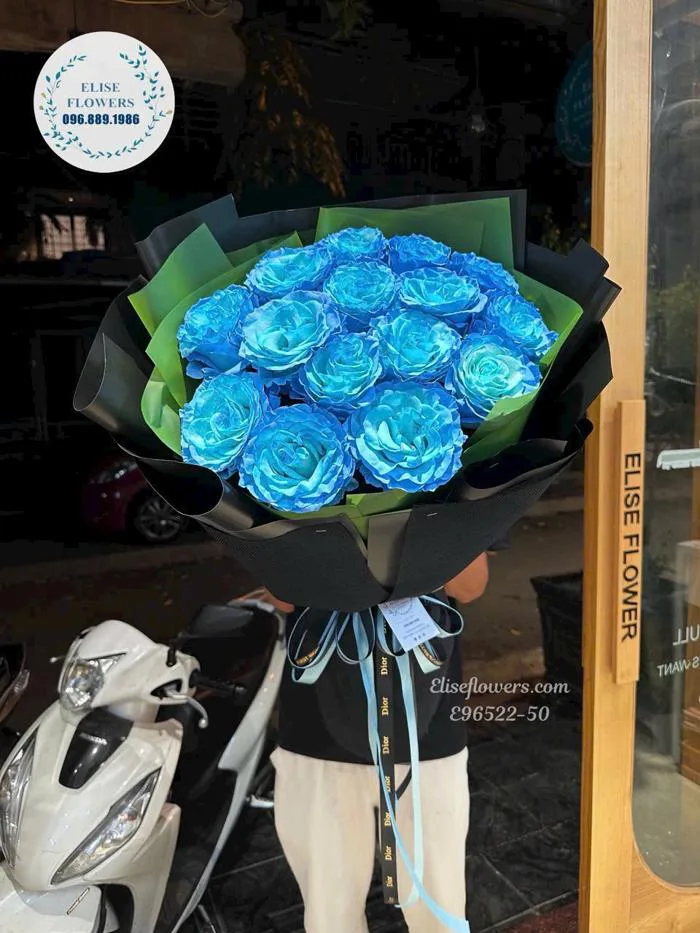Bó Hoa Hồng Xanh Ecuador Nhập Khẩu Ở HÀ ĐÔNG - Shop Hoa Eliseflower