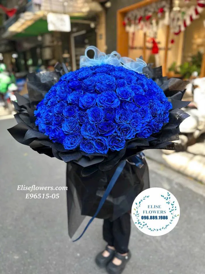 Bó Hoa Hồng Ecuador Xanh 100 Bông Nhập Khẩu Tặng Người Yêu | Eliseflowers