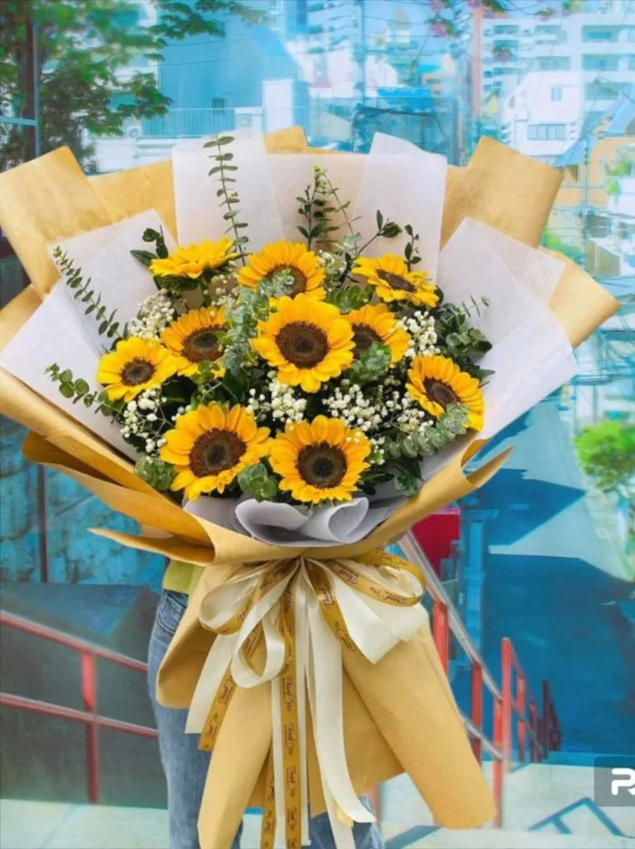 Bó hoa hướng dương tặng sinh nhật 015 - Shop hoa tươi Nguyễn Gia