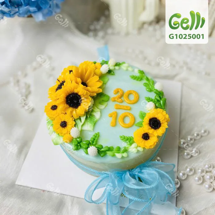 Bánh sinh nhật rau câu 4D hoa hướng dương ngọt ngào tặng 20/10 - Gelli -  G1025001