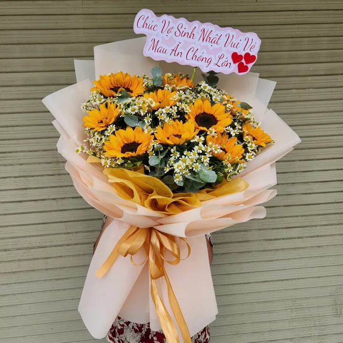bó hoa hướng dương