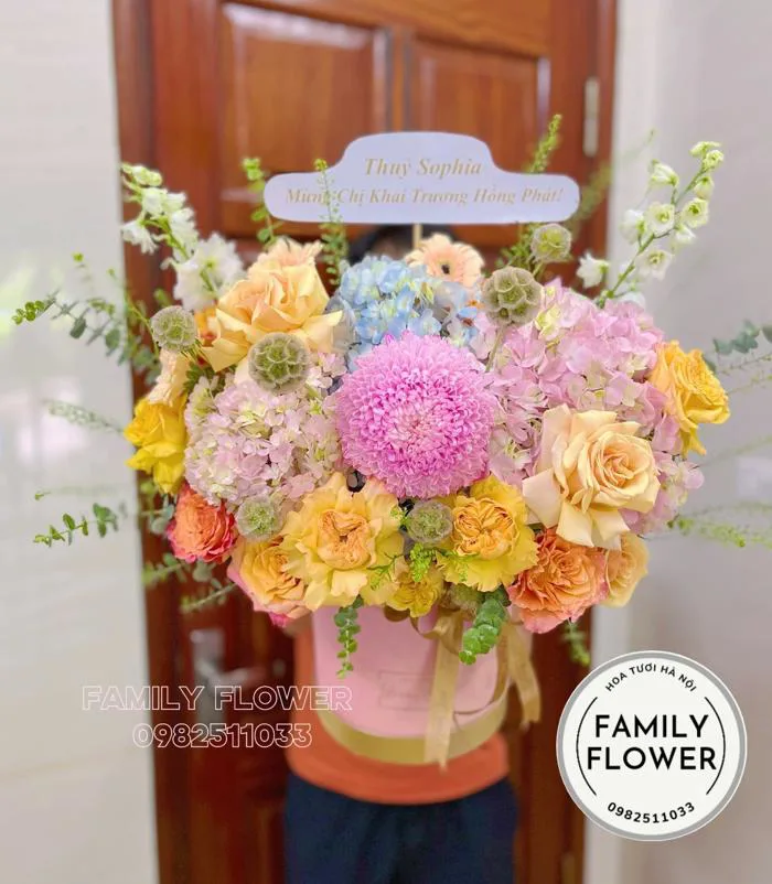 mua hoa tươi Hà Nội . hộp hoa nhập khẩu tặng sinh nhật , khai trương ở HÀ