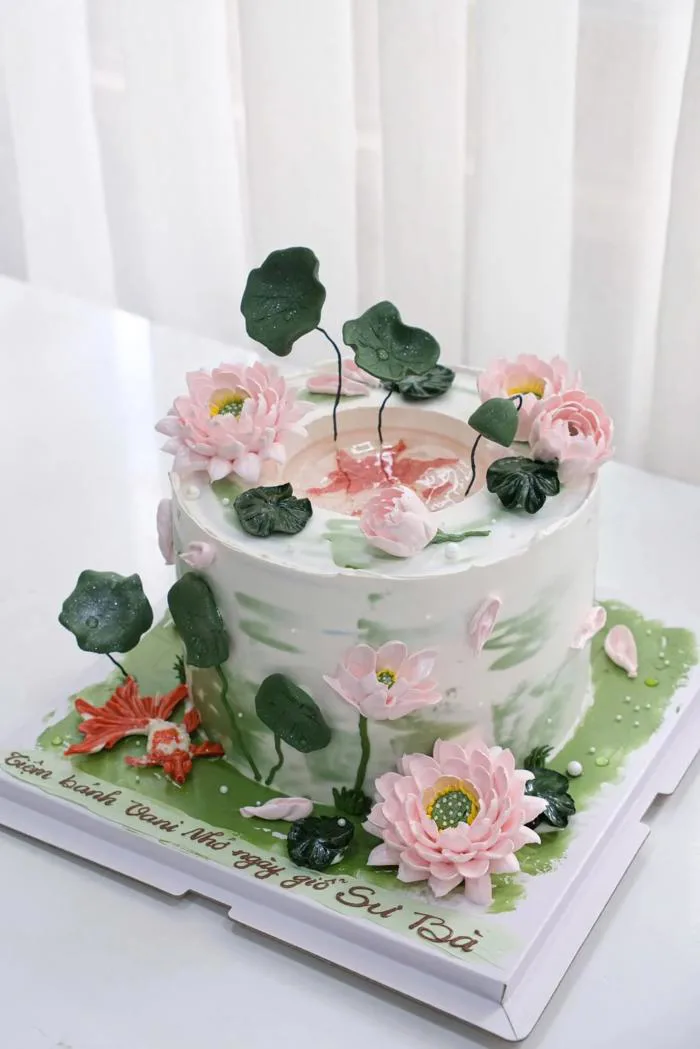 bánh kem hoa sen – Tiệm bánh Vani