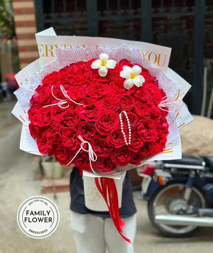 Bó hồng đỏ tặng chúc mừng sinh nhật mẹ- người yêu- tại quận Ba Đình Hà