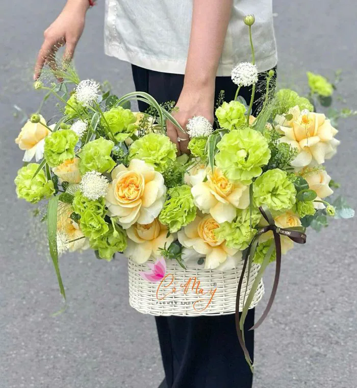 Giỏ Hoa Cẩm Chướng Đẹp, Ý Nghĩa | Quà Tặng Sinh Nhật