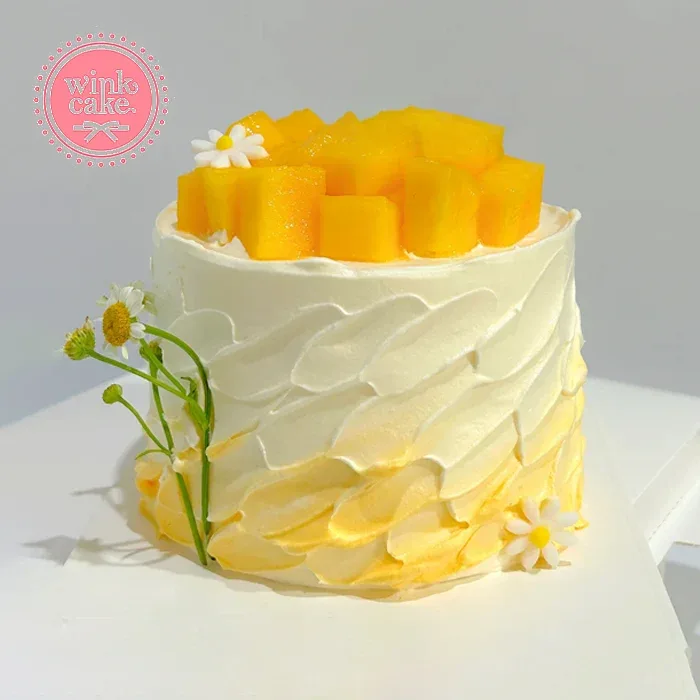 【Hỏa tốc】Bánh kem Bánh Sinh Nhật Matcha Kiểu Decor Hoa Tươi Sáng Tạo
