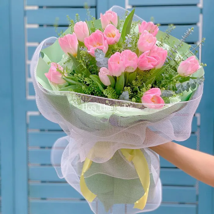 Bó hoa Tulip hồng tặng sinh nhật nữ Bó hoa Tulip hồng tặng sinh nhật nữ