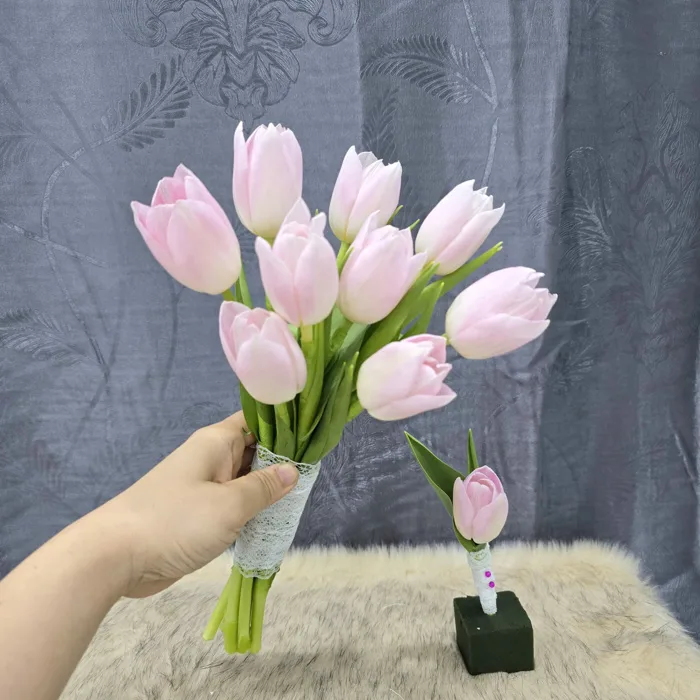 Hoa Tulip Hồng Cưới Cầm Tay Hoa Tulip Hồng Cưới Cầm Tay