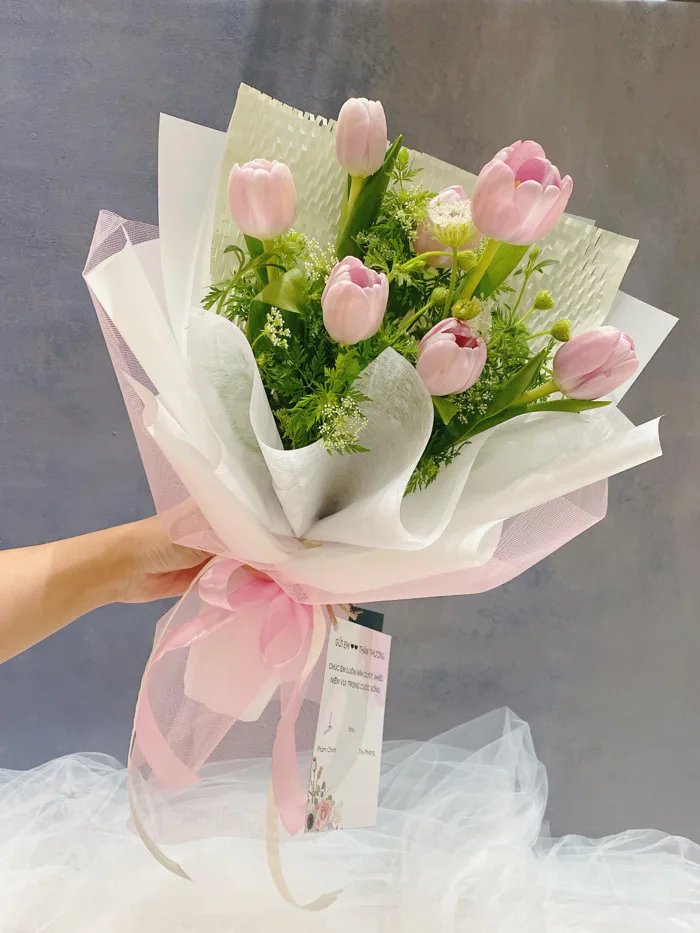 POEM FLOWERS - Hoa tulip tặng sinh nhật - Bó hoa tulip hồng 7b sang trọng, lãng mạn tặng sinh nhật nữ - nhiều mẫu để bạn lựa chọn POEM FLOWERS - Hoa tulip tặng sinh nhật - Bó hoa tulip hồng 7b sang trọng, lãng mạn tặng sinh nhật nữ - nhiều mẫu để bạn lựa chọn