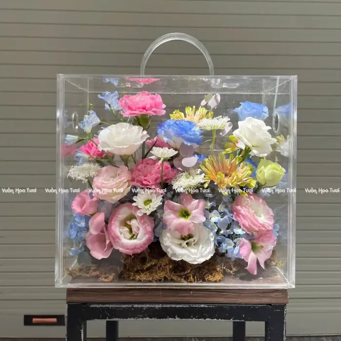 Hộp Hoa Mica Celestial Blooms Gửi Yêu Thương Dịu Dàng
